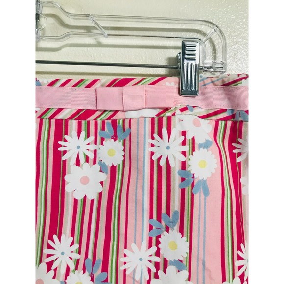 Duck Head Women's Striped Floral Cotton Skirt, Size 12 - Picture 2 of 4